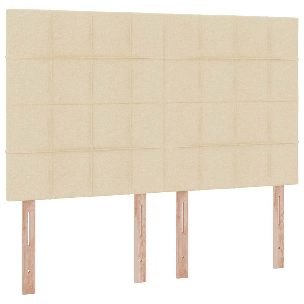 Seng med opbevaring og madras Creme 140 x 200 cm Stof