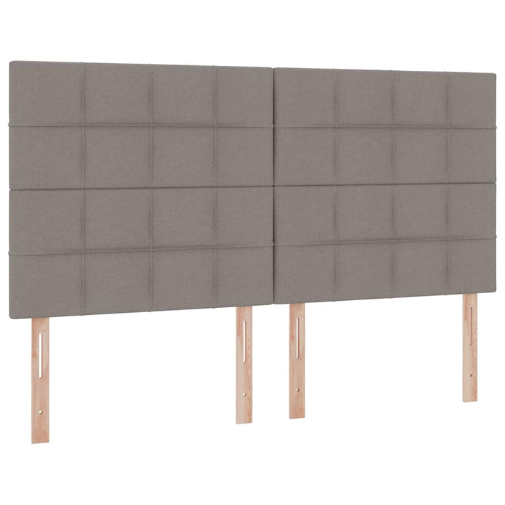 Seng med opbevaring og madras Gråbrun 160 x 200 cm Stof