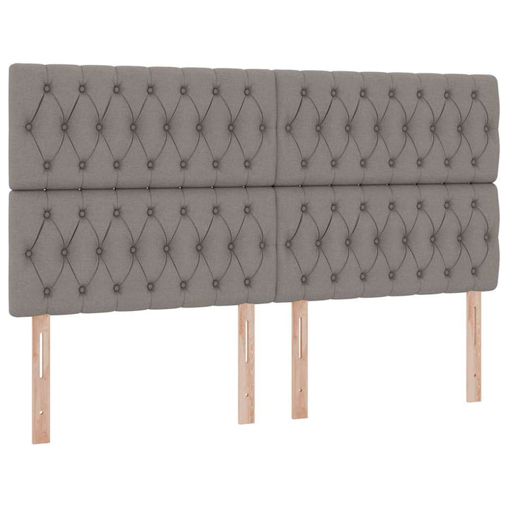 Seng med opbevaring og madras Gråbrun 160 x 200 cm Stof