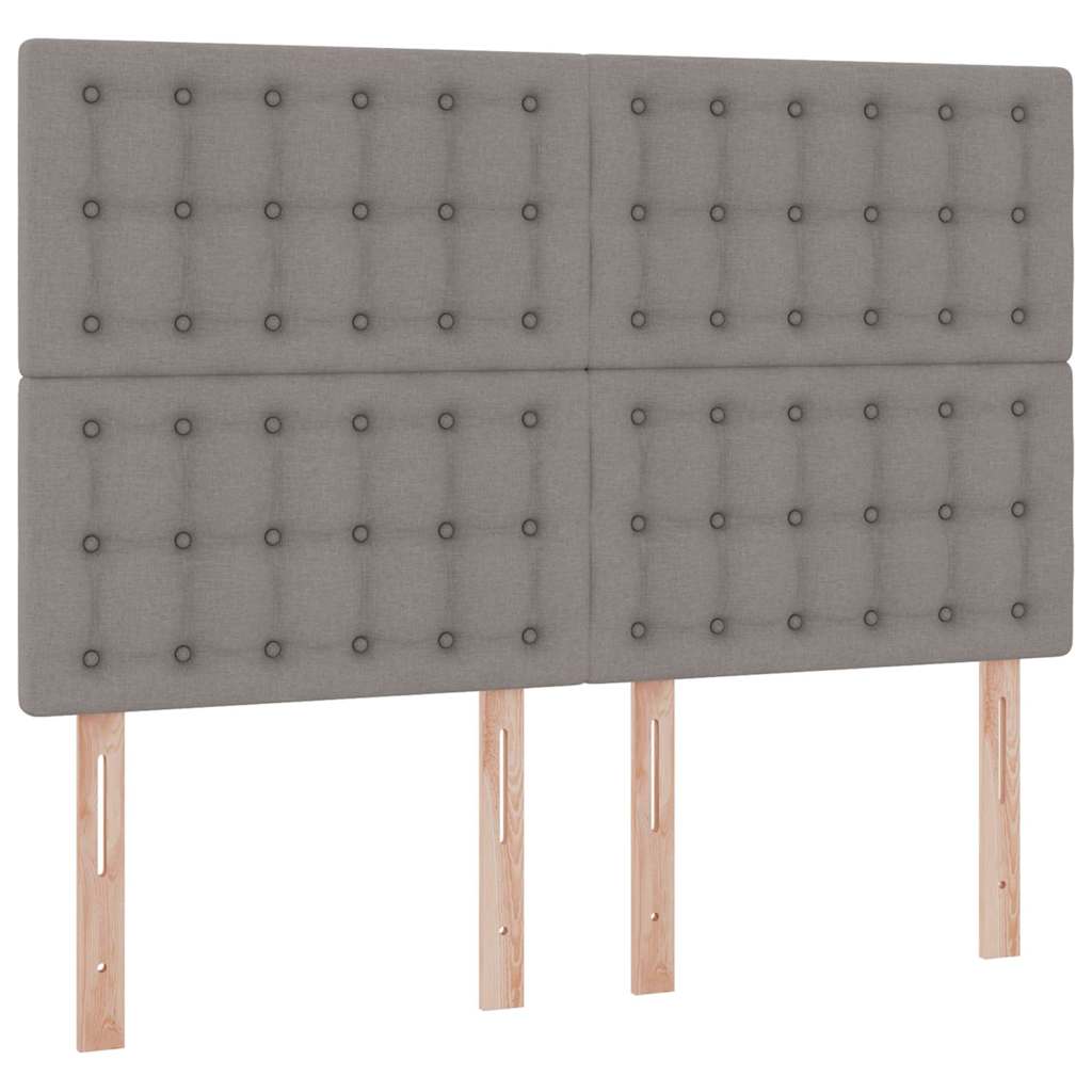 Seng med opbevaring og madras Gråbrun 140 x 200 cm Polyester