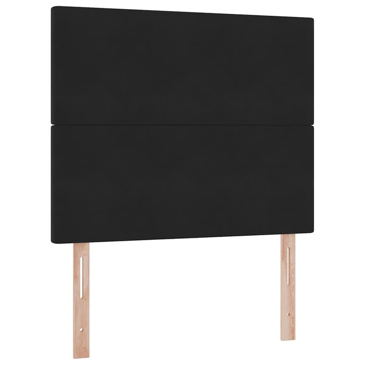 Seng med opbevaring og madras Sort 120 x 200 cm Fløjl