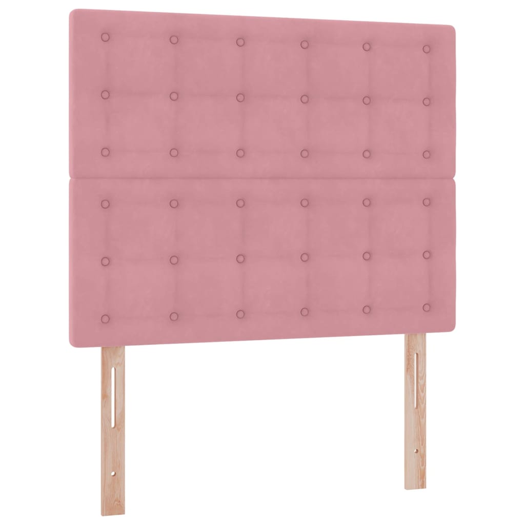 Seng med opbevaring og madras Lyserød 120 x 200 cm Fløjl