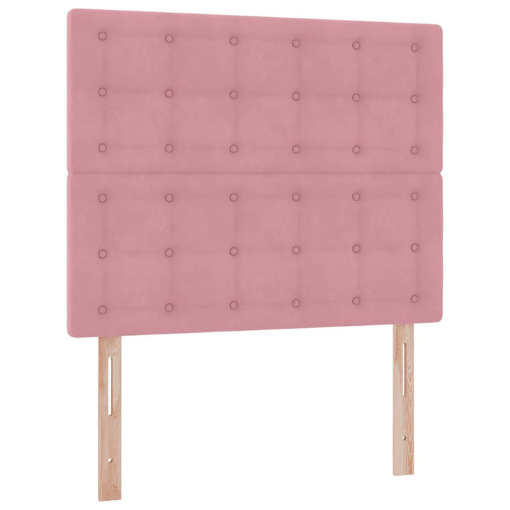 Seng med opbevaring og madras Lyserød 120 x 200 cm Fløjl
