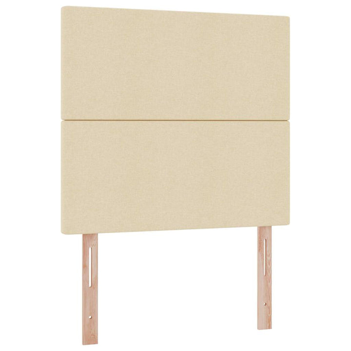 LED opbevarings seng med madras Creme 100 x 200 cm Stof