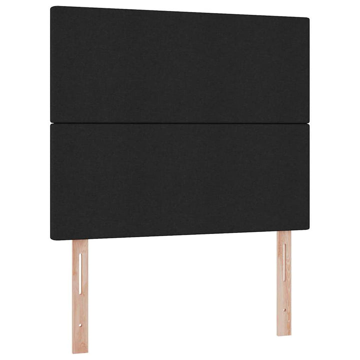 LED opbevarings seng med madras Sort 120 x 200 cm Stof