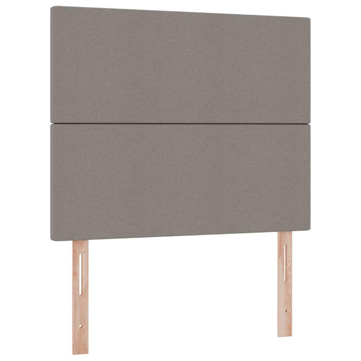 LED opbevarings seng med madras Gråbrun 120 x 200 cm Stof