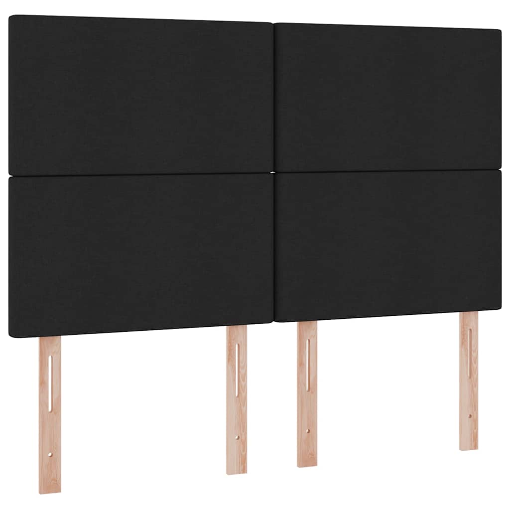 LED opbevarings seng med madras Sort 140 x 190 cm Stof