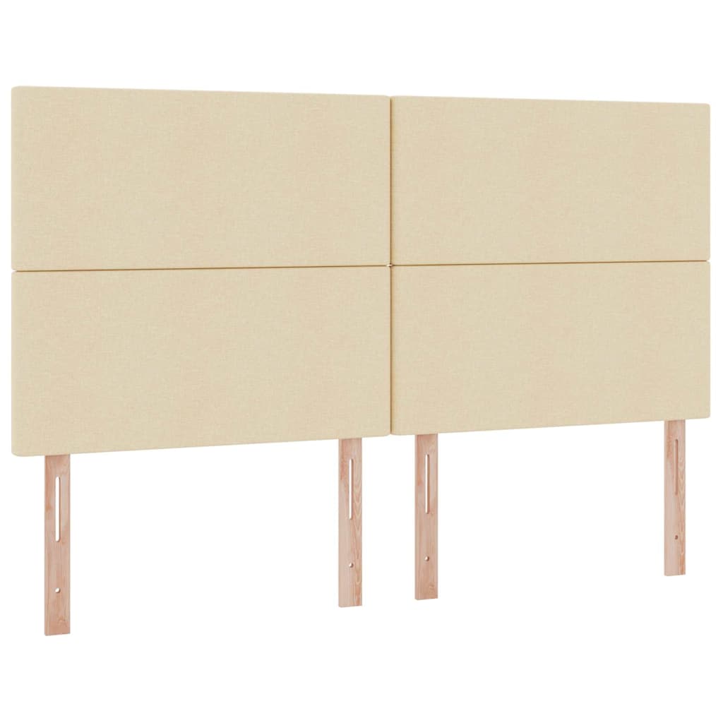 LED opbevarings seng med madras Creme 160 x 200 cm Stof