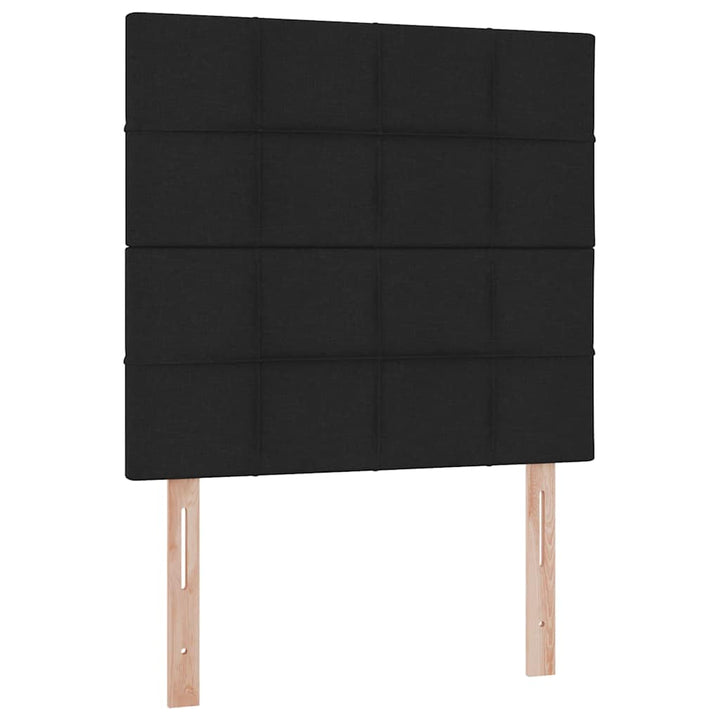 LED opbevarings seng med madras Sort 100 x 200 cm Stof