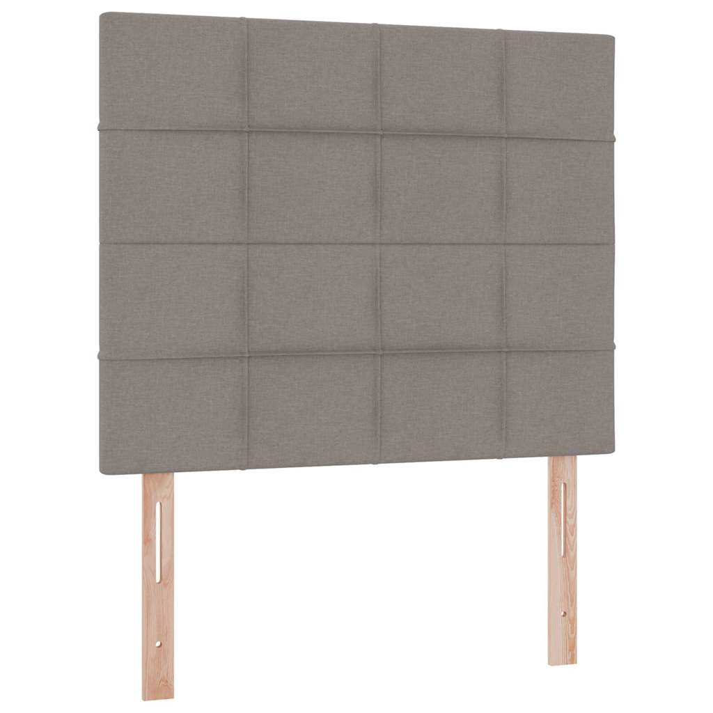 LED opbevarings seng med madras Gråbrun 120 x 200 cm Stof