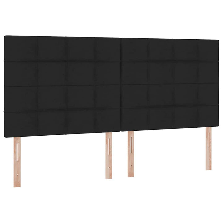 LED opbevarings seng med madras Sort 200 x 200 cm Stof