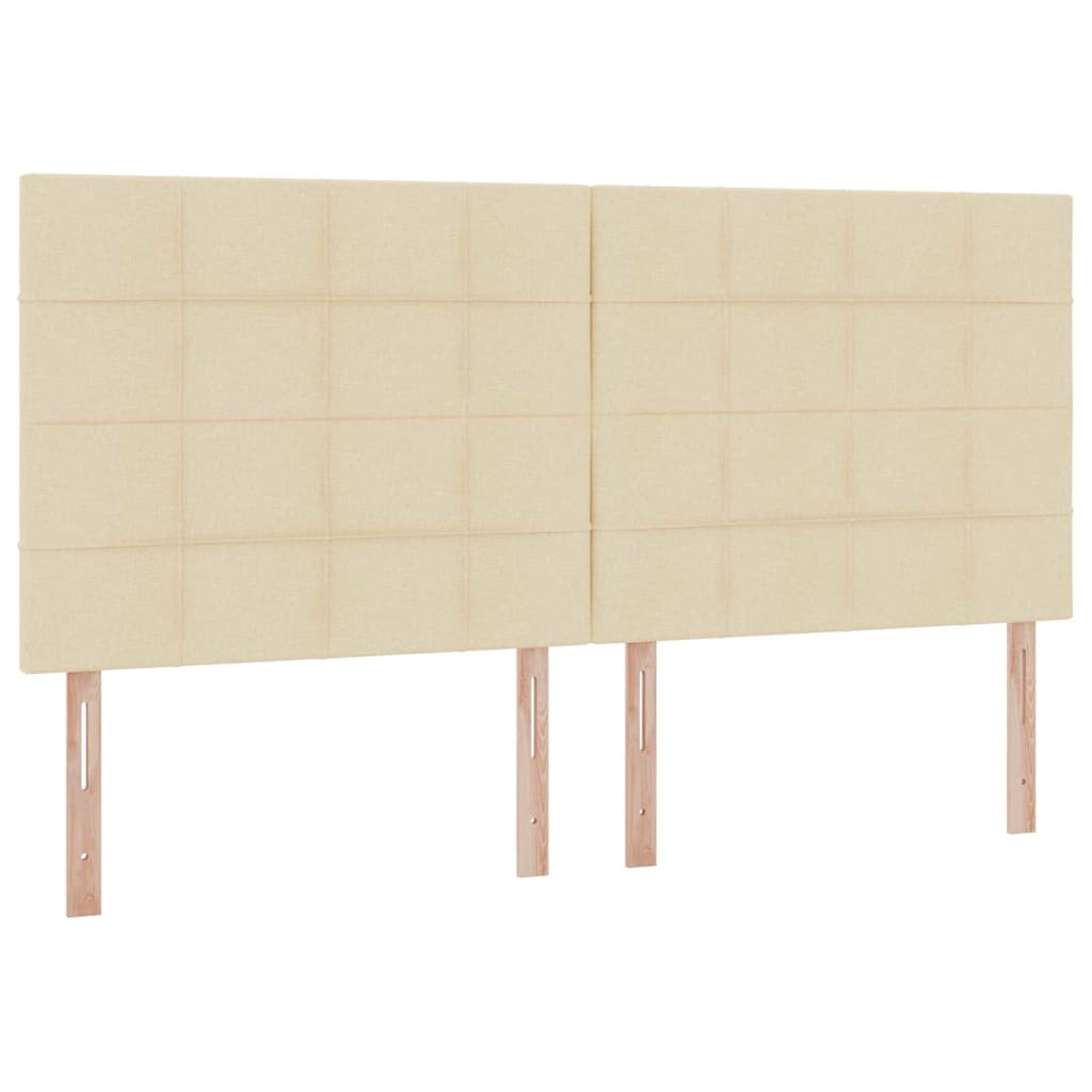 LED opbevarings seng med madras Creme 200 x 200 cm Stof