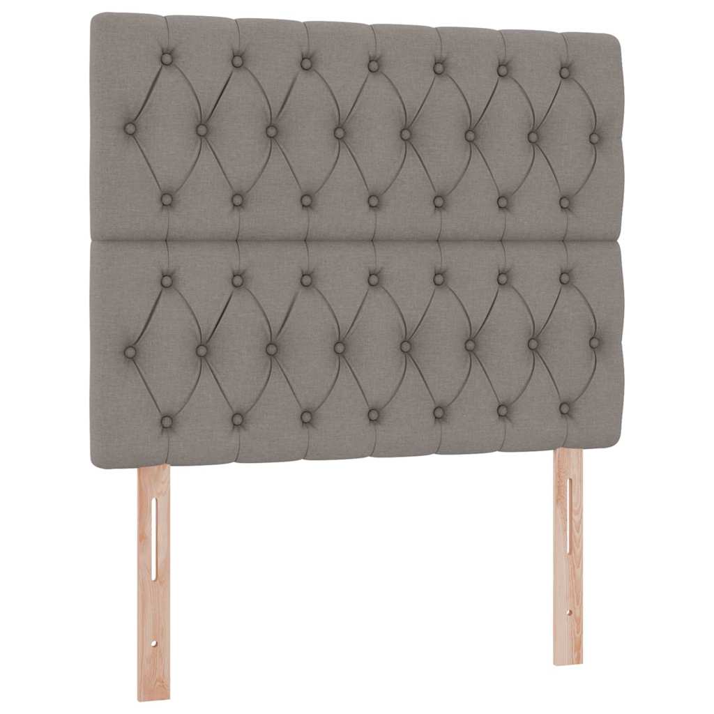 LED opbevarings seng med madras Gråbrun 120 x 200 cm Stof
