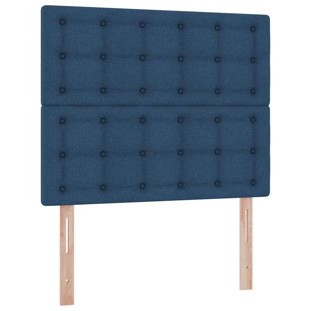 LED opbevarings seng med madras Blå 120 x 190 cm Stof