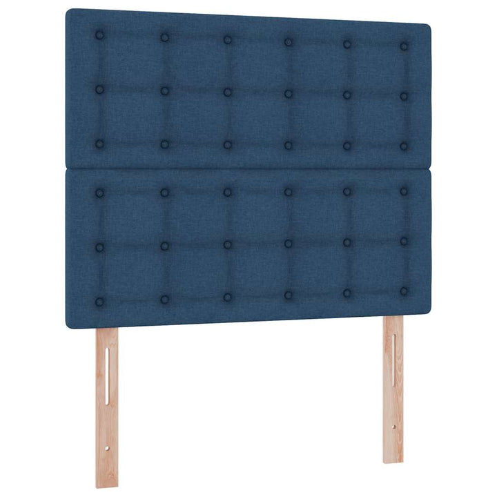 LED opbevarings seng med madras Blå 120 x 200 cm Stof
