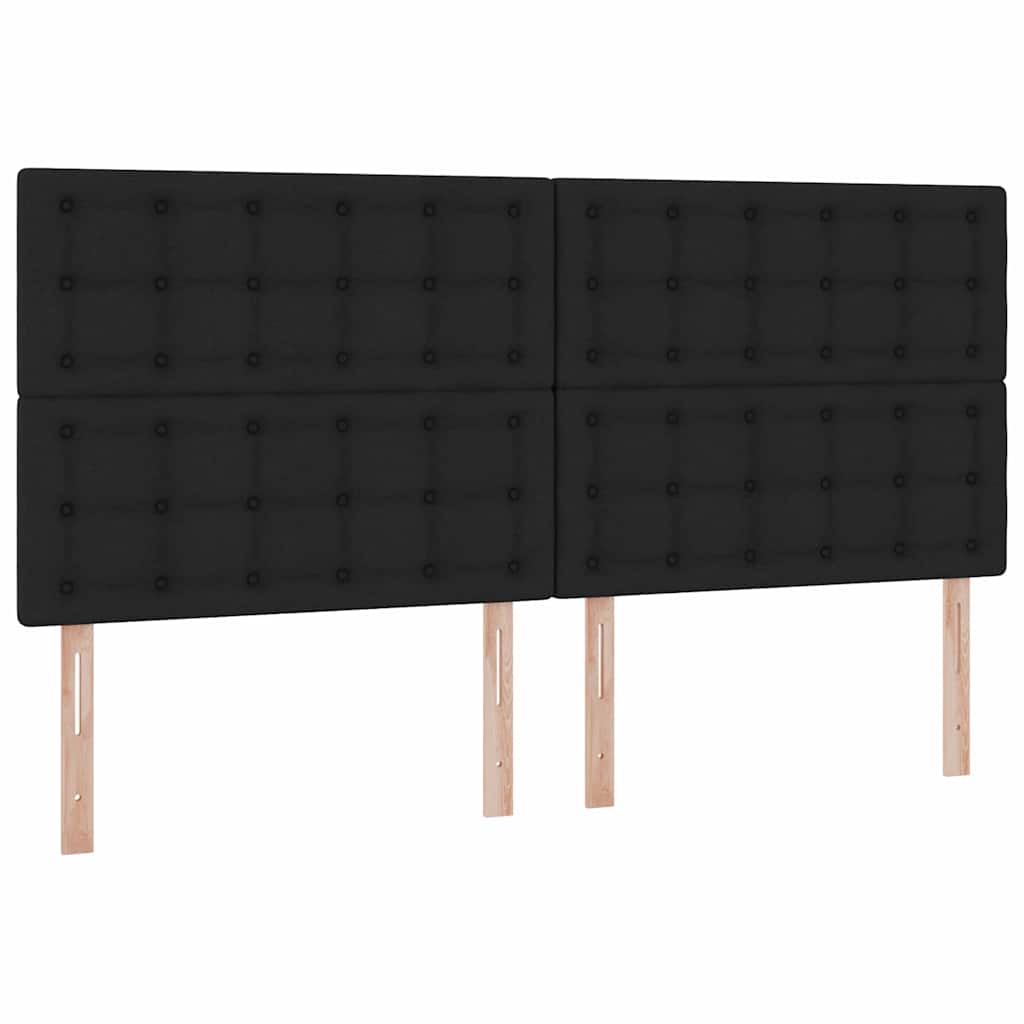 LED opbevarings seng med madras Sort 200 x 200 cm Stof