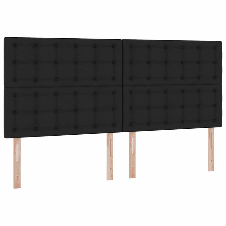 LED opbevarings seng med madras Sort 200 x 200 cm Stof