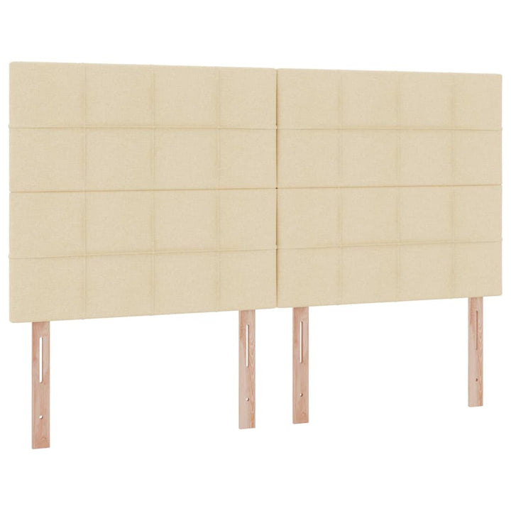 LED opbevarings seng med madras Creme 200 x 200 cm Stof