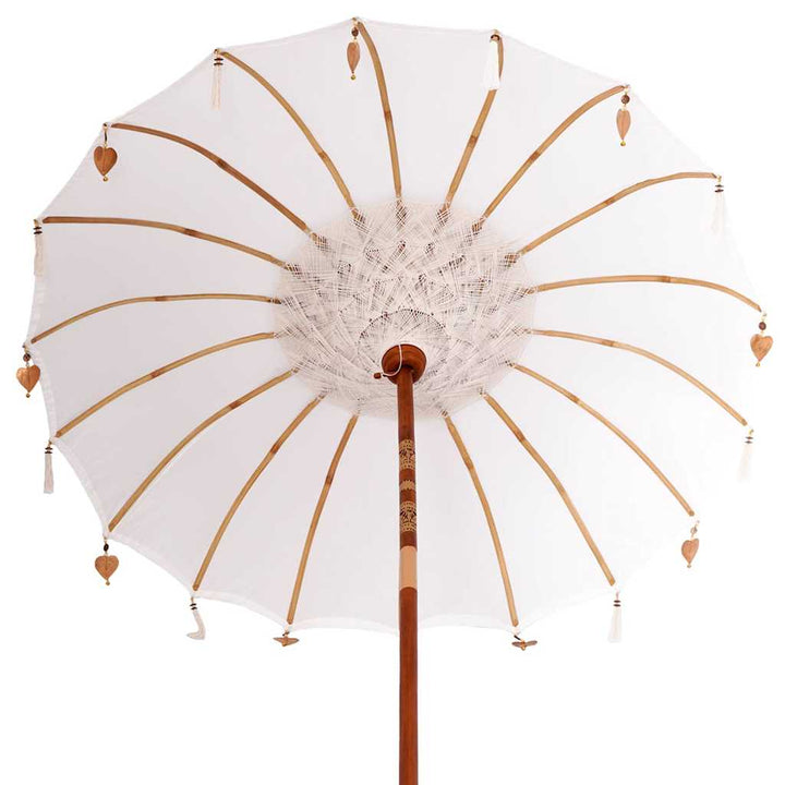 Balinesisk parasol med base 250 190 x 190 x 250 cm