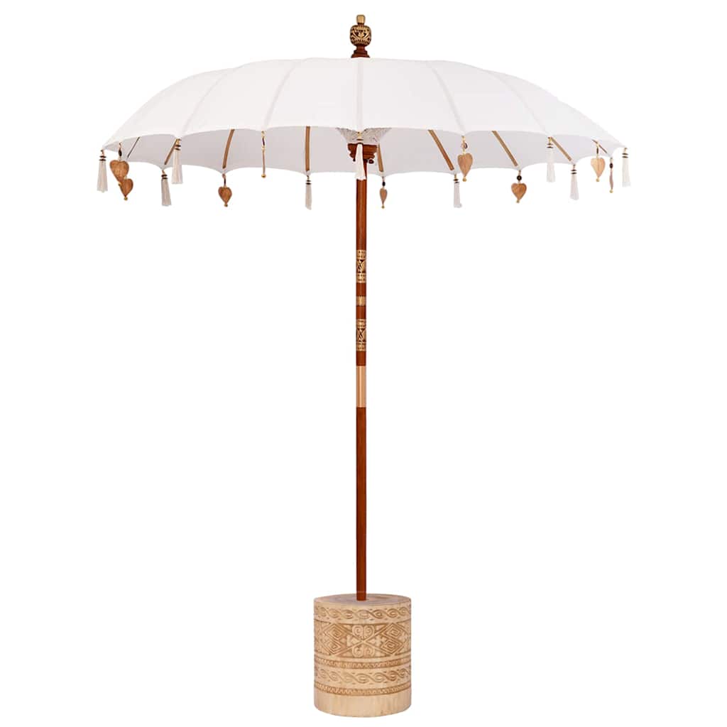 Balinesisk parasol med base 250 190 x 190 x 250 cm