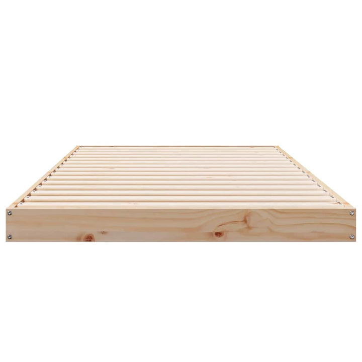 Gulv seng ramme Naturfarvet 90 x 210 cm Massiv fyrretræ