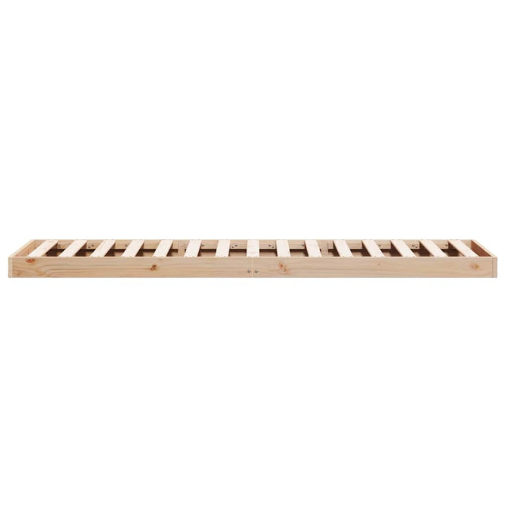 Gulv seng ramme Naturfarvet 90 x 210 cm Massiv fyrretræ