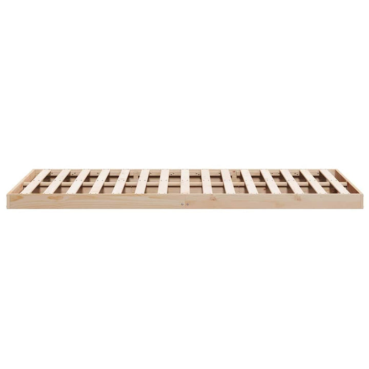 Gulv seng ramme Naturfarvet 140 x 210 cm Massiv fyrretræ