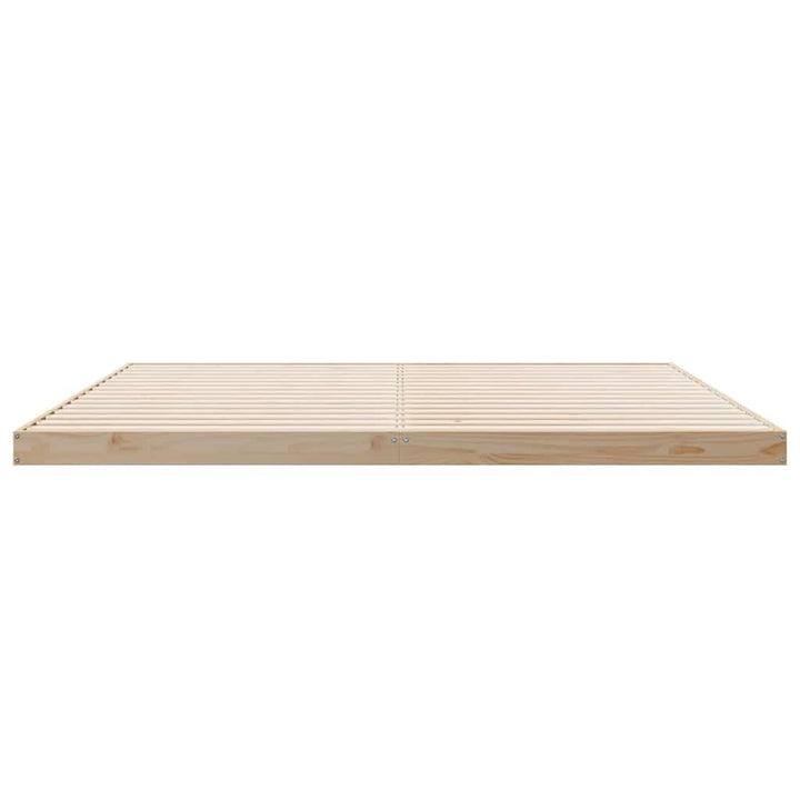 Gulv seng ramme Naturfarvet 213,5 x 184 x 9 cm Massiv fyrretræ