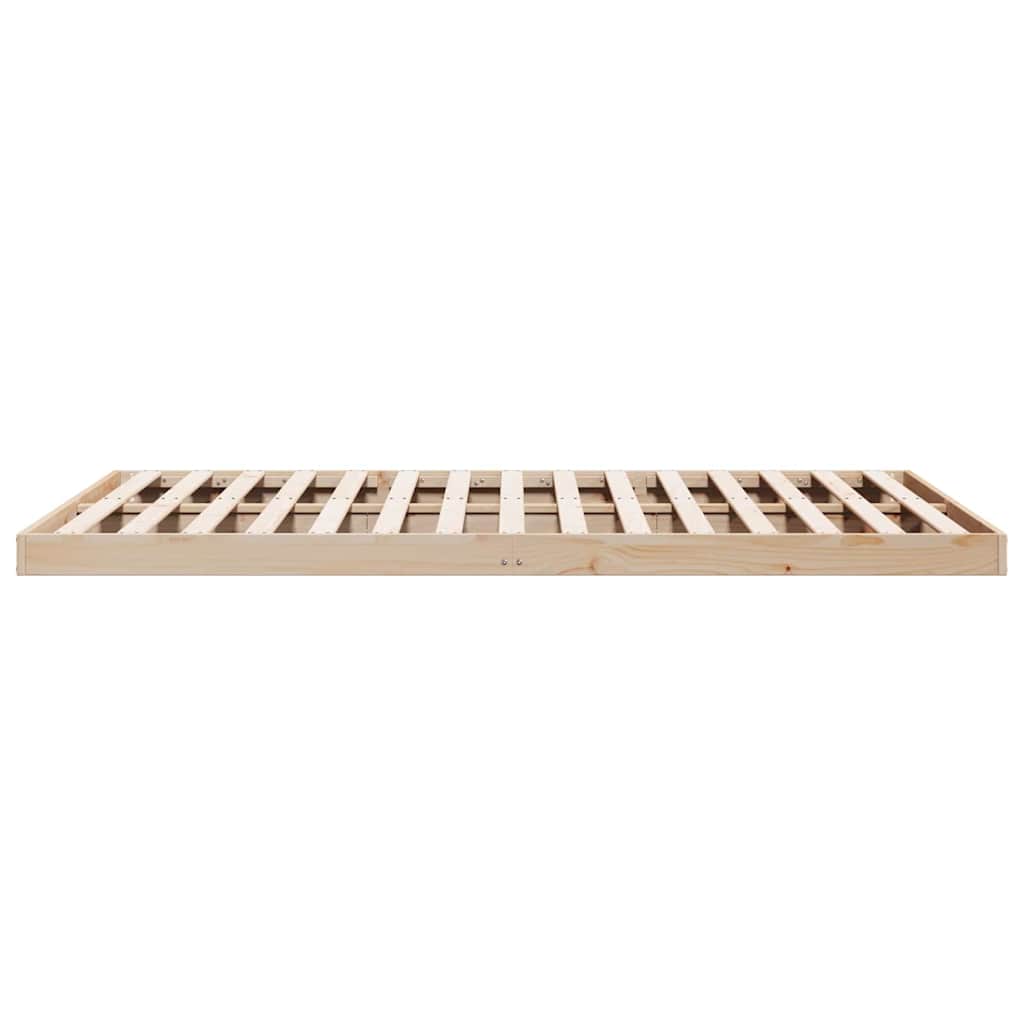 Gulv seng ramme Naturfarvet 213,5 x 184 x 9 cm Massiv fyrretræ