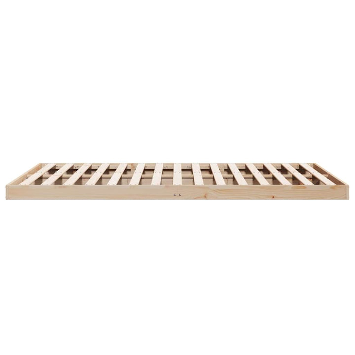 Gulv seng ramme Naturfarvet 213,5 x 184 x 9 cm Massiv fyrretræ