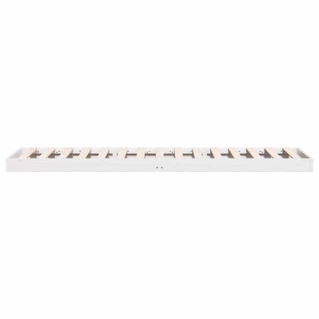 Gulvsengramme Hvid 100 x 220 cm Massiv fyrretræ