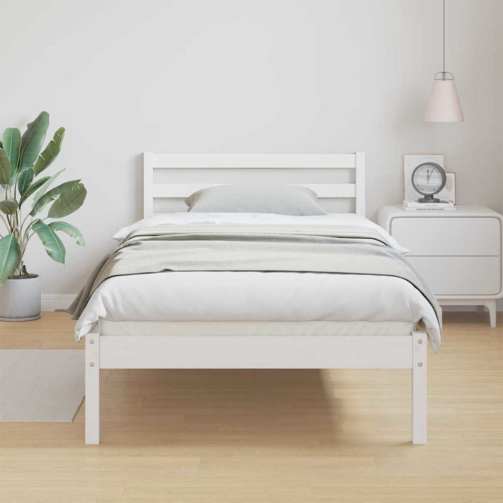 Sengestel Hvid 215,5 x 95,5 x 69,5 cm Massivt fyrretræ
