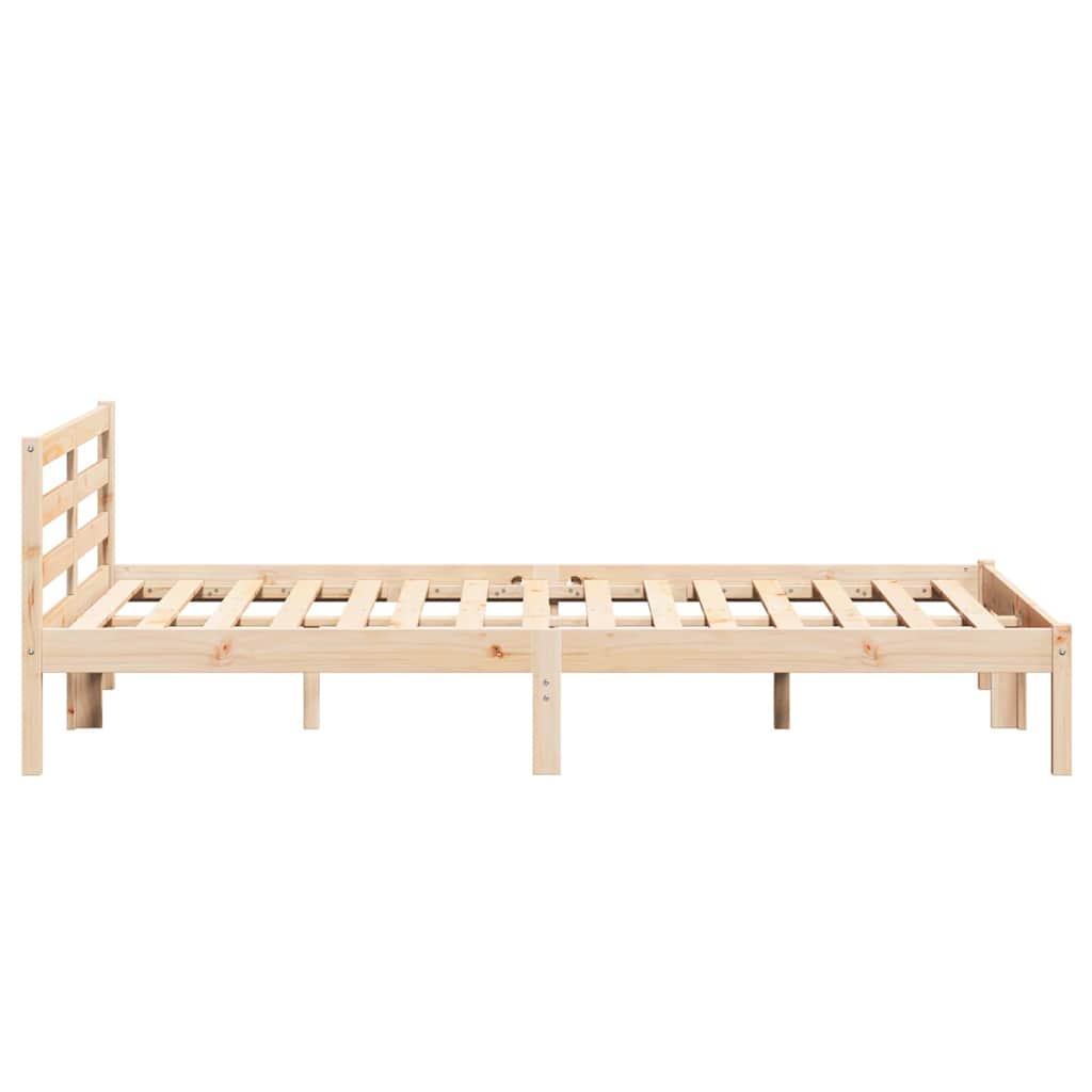 Sengestel Brun 215,5 x 145,5 x 69,5 cm Massivt fyrretræ