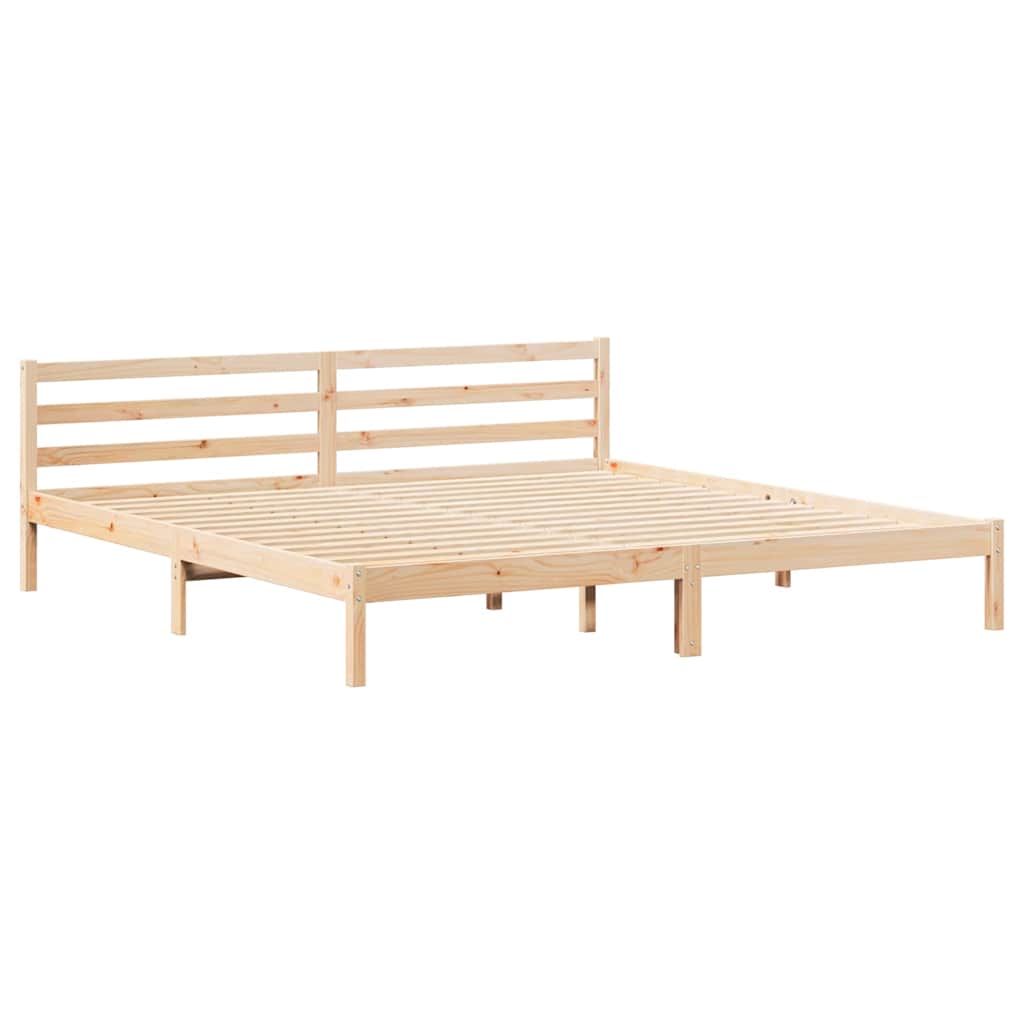 Sengestel Brun 215,5 x 185,5 x 69,5 cm Massivt fyrretræ