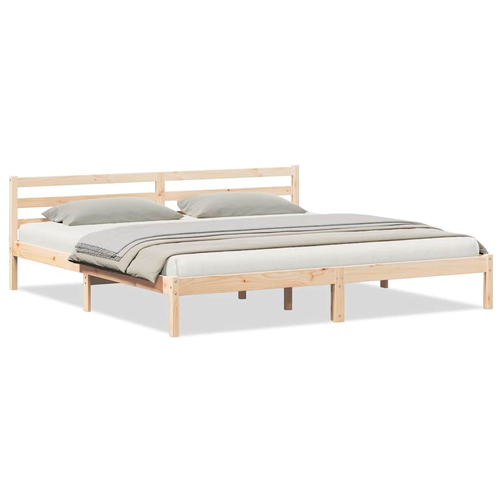 Sengestel Brun 215,5 x 185,5 x 69,5 cm Massivt fyrretræ