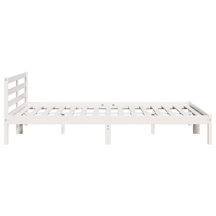 Sengestel Hvid 215,5 x 185,5 x 69,5 cm Massivt fyrretræ