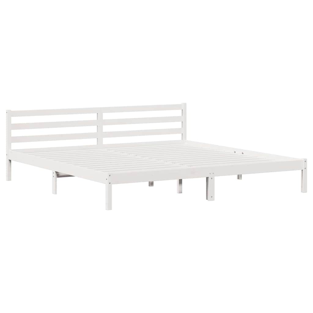 Sengestel Hvid 215,5 x 205,5 x 69,5 cm Massivt fyrretræ