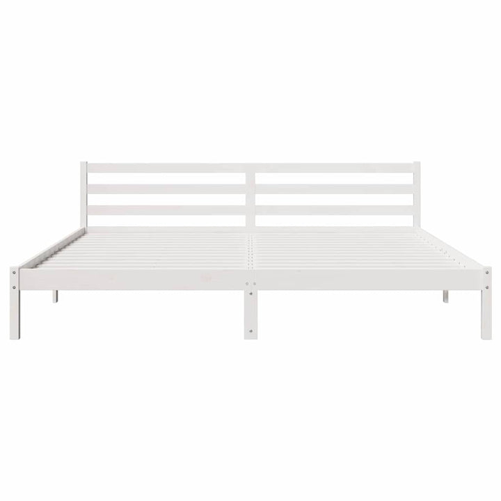 Sengestel Hvid 215,5 x 205,5 x 69,5 cm Massivt fyrretræ