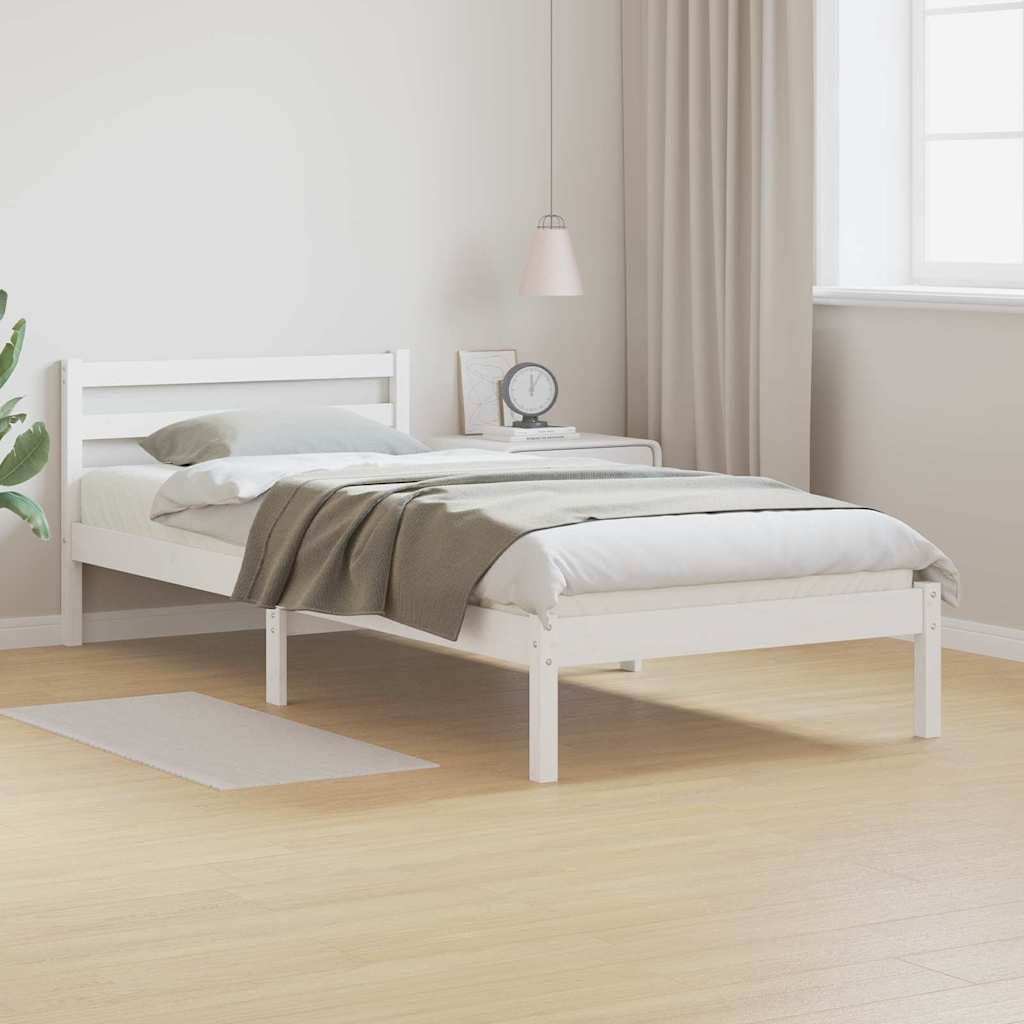 Sengestel Hvid 225,5 x 95,5 x 69,5 cm Massivt fyrretræ