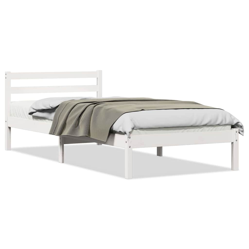 Sengestel Hvid 225,5 x 95,5 x 69,5 cm Massivt fyrretræ