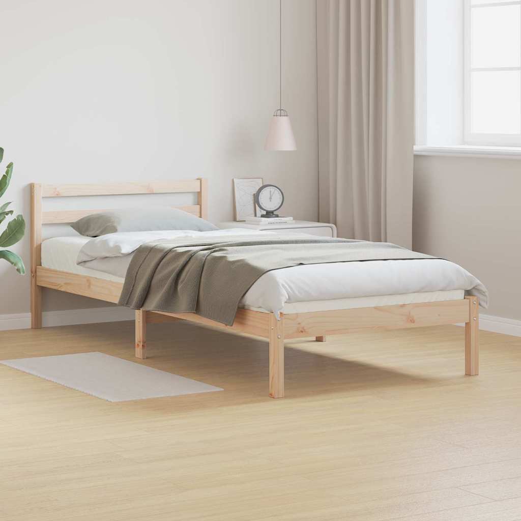 Sengestel Brun 225,5 x 105,5 x 69,5 cm Massivt fyrretræ
