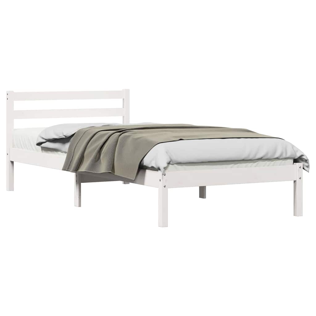 Sengestel Hvid 225,5 x 105,5 x 69,5 cm Massivt fyrretræ