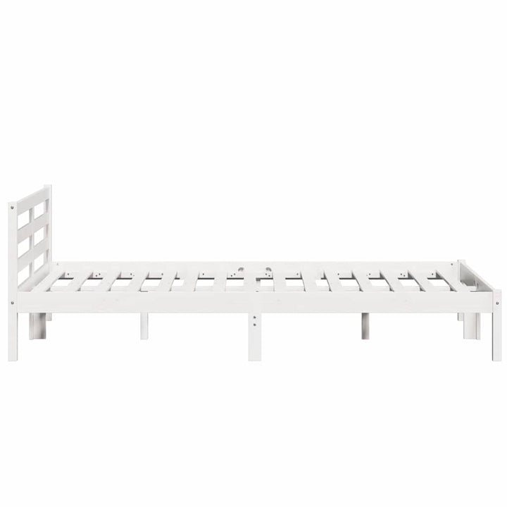 Sengestel Hvid 225,5 x 145,5 x 69,5 cm Massivt fyrretræ