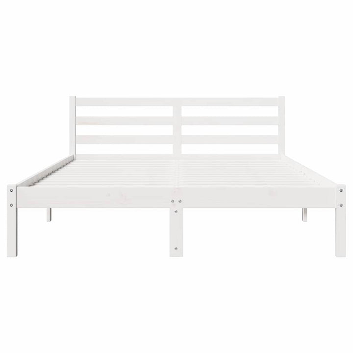 Sengestel Hvid 225,5 x 165,5 x 69,5 cm Massivt fyrretræ