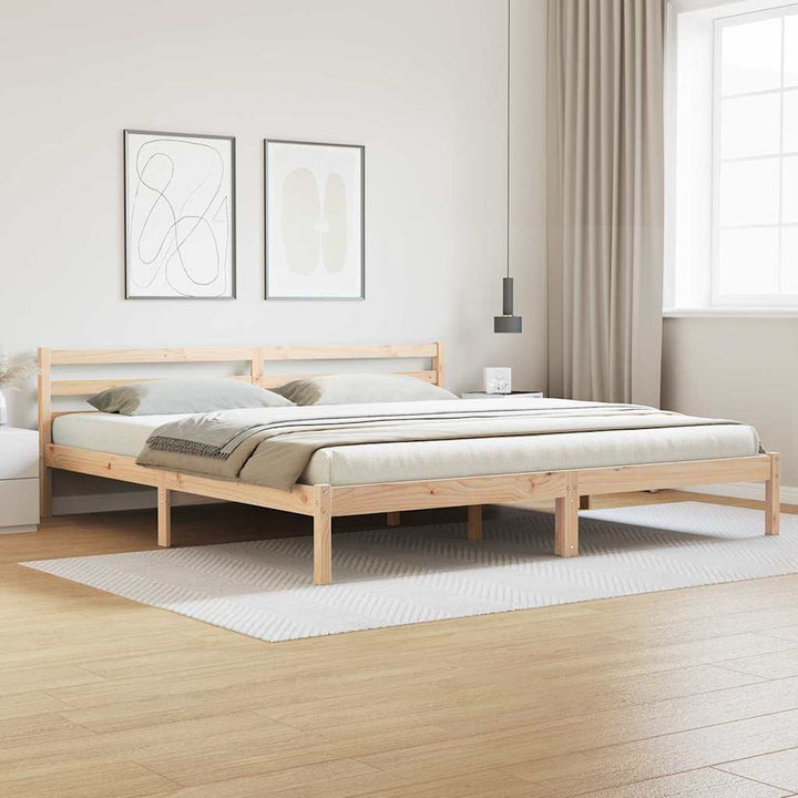 Sengestel Brun 225,5 x 185,5 x 69,5 cm Massivt fyrretræ