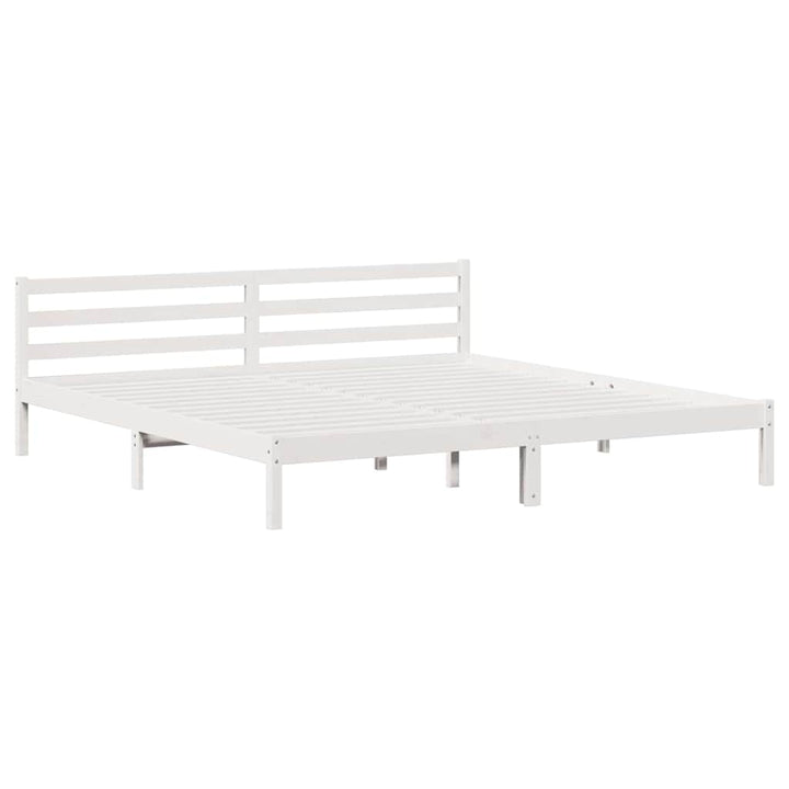 Sengestel Hvid 225,5 x 185,5 x 69,5 cm Massivt fyrretræ