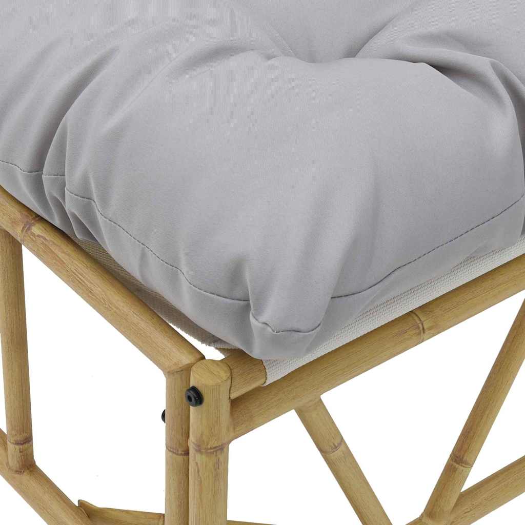 Udendørs siddepladser med pude Lysegrå 110 x 74,5 x 71 cm Stål