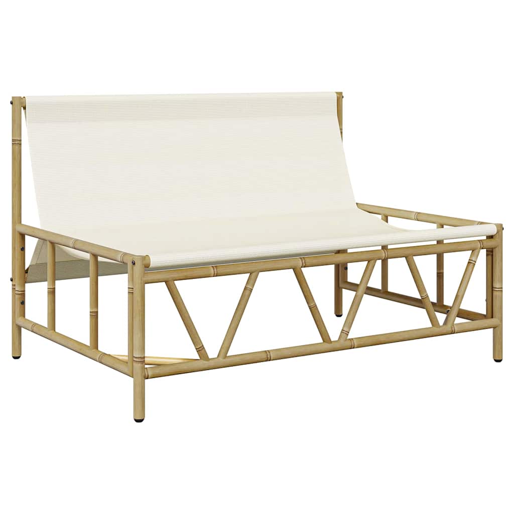 Udendørs siddepladser med pude Lysegrå 110 x 74,5 x 71 cm Stål