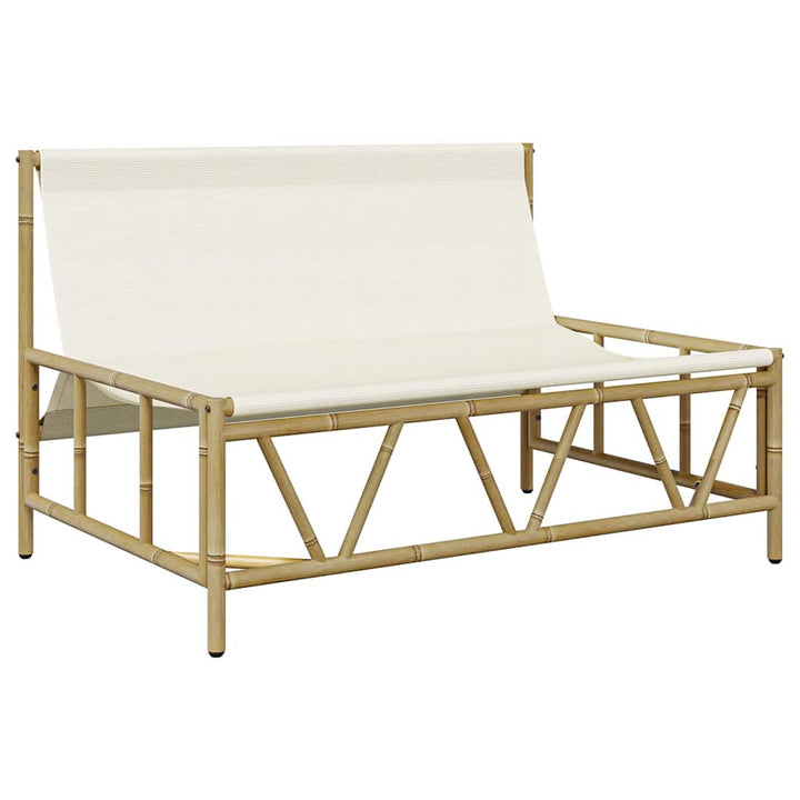 Udendørs siddepladser med pude Lysegrå 110 x 74,5 x 71 cm Stål