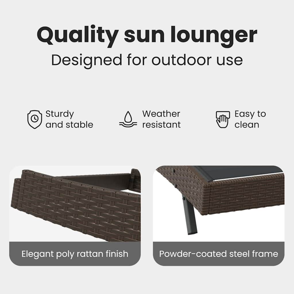 Solstol 197 x 70 x 82 cm polyrattan